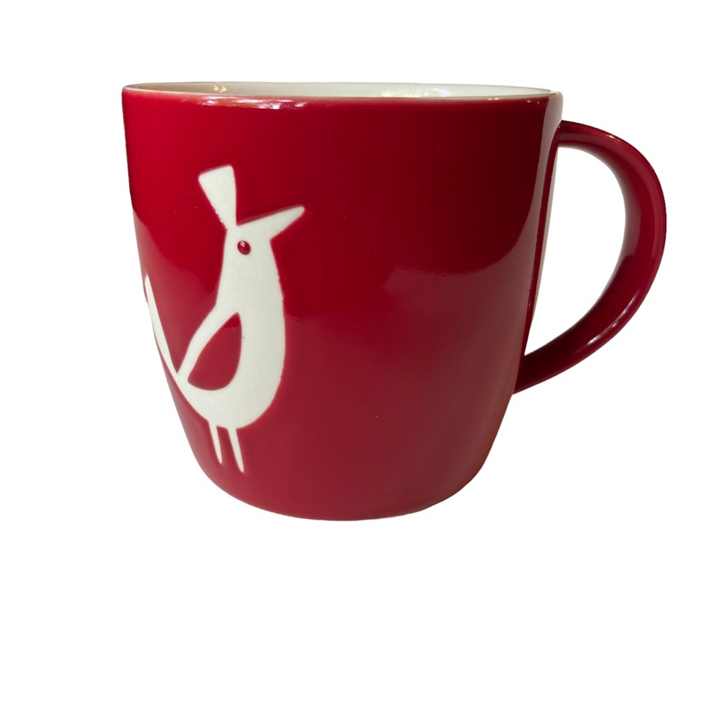 STARBUCKS 2011 Holiday Mug Red Partridge Mug Bird Ceramic Coffee Tea Cup